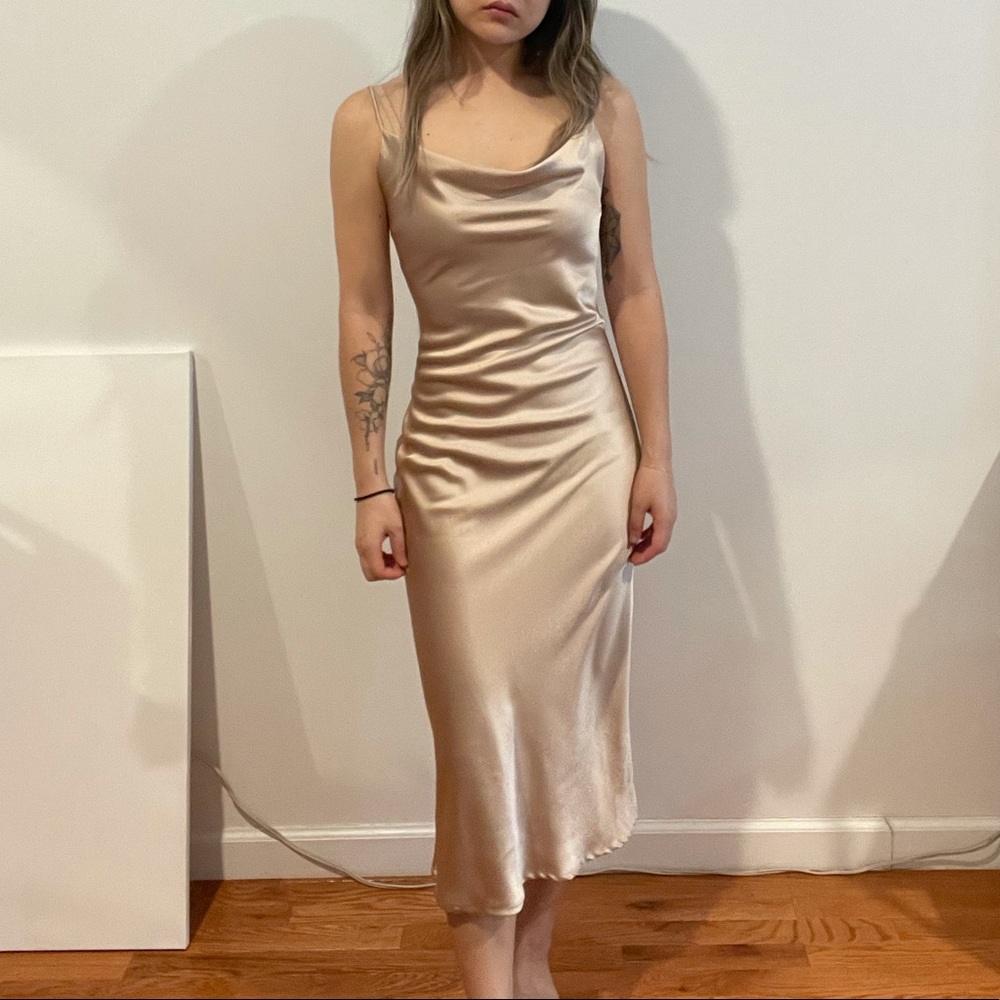 Cream/Tan slip dress